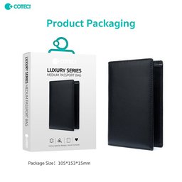 COTECi 14055 محفظة جواز سفر جلد طبيعي COTECi 14055 Passport Holder