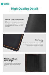 COTECi 14067 محفظة عمودية جلد طبيعي COTECi 14067 Wallet
