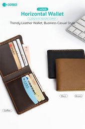 COTECi 14068 محفظة أفقية جلد طبيعي COTECi 14068 Wallet