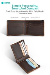 COTECi 14068 محفظة أفقية جلد طبيعي COTECi 14068 Wallet