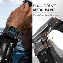 سير فقط (بدون ساعة) - COTECi Titanium Armor Band 4 لساعة ابل COTECi Titanium Armor Band 4