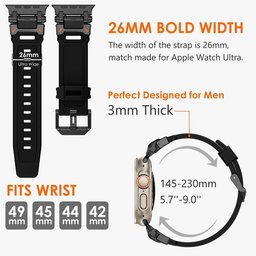 سير فقط (بدون ساعة) - COTECi Titanium Armor Band 4 لساعة ابل COTECi Titanium Armor Band 4