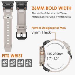سير فقط (بدون ساعة) - COTECi Titanium Armor Band 4 لساعة ابل COTECi Titanium Armor Band 4
