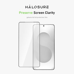 لاصق هلوشور Galaxia Full HD حماية كاملة بحواف سوداء Samsung S26 Ultra مقاوم للكسر والخدوش HaloSure Galaxia Full HD Samsung S26 Ultra Screen Protector
