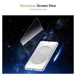 لاصق هلوشور Galaxia Full HD حماية كاملة بحواف سوداء Samsung S26 Plus مقاوم للكسر والخدوش HaloSure Galaxia Full HD Samsung S26 Plus Screen Protector