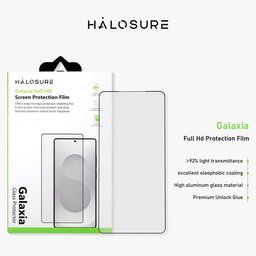 لاصق هلوشور Galaxia Full HD حماية كاملة بحواف سوداء Samsung S26 مقاوم للكسر والخدوش HaloSure Galaxia Full HD Samsung S26 Screen Protector