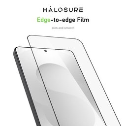 لاصق هلوشور Galaxia Full HD حماية كاملة بحواف سوداء Samsung S26 مقاوم للكسر والخدوش HaloSure Galaxia Full HD Samsung S26 Screen Protector