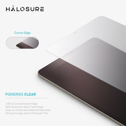 لاصق شفاف بالكامل بدون حواف سوداء من هلوشور ايباد اير 13 نقي واصلي مقاوم للكسر والخدوش HaloSure Clear Screen Protector iPad Air 13 (2024 / 2025 / 2026)