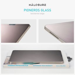 لاصق شفاف بالكامل بدون حواف سوداء من هلوشور ايباد اير 13 نقي واصلي مقاوم للكسر والخدوش HaloSure Clear Screen Protector iPad Air 13 (2024 / 2025 / 2026)