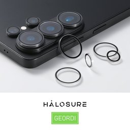 واقي عدسة كاميرا هلوشور GEORDI GUARD إطار ألمنيوم مع زجاج مقسى 9H+ Samsung S26 Ultra HaloSure GEORDI GUARD 9H+ Samsung S26 Ultra Screen Protector