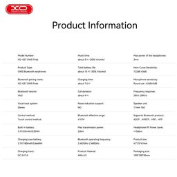 سماعة XO G57 Mini Clip المفتوحة OWS اللاسلكية مع وضع Gaming منخفض التأخير XO G57 Mini Clip OWS Gaming Earbuds