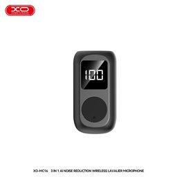 ميكروفون XO MC16 لاسلكي مزدوج بعزل ضوضاء AI مع علبة شحن ذكية ومحول Lightning XO MC16 Wireless Lavalier Microphone