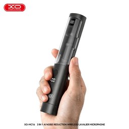 ميكروفون XO MC16 لاسلكي مزدوج بعزل ضوضاء AI مع علبة شحن ذكية ومحول Lightning XO MC16 Wireless Lavalier Microphone
