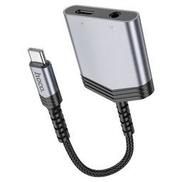 محول صوت hoco LS39 من Type-C إلى Type-C و 3.5 ملم بشريحة DAC وشحن PD 27W hoco LS39 Type-C To 3.5mm Adapter 27W