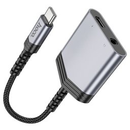محول صوت hoco LS39 من Type-C إلى Type-C و 3.5 ملم بشريحة DAC وشحن PD 27W hoco LS39 Type-C To 3.5mm Adapter 27W