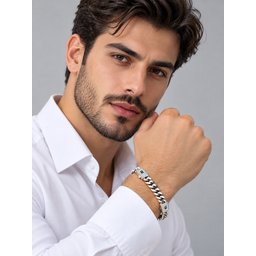 سوار رجالي من الفضة الايطاليه Men’s Luxury Italian Silver Bracelet