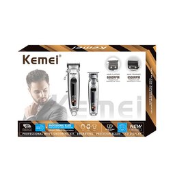 طقم ماكينة حلاقة وتشذيب الشعر كيمي KM-8540 الاحترافي Kemei KM-8540 Professional Hair Clipper and Trimmer Set