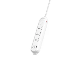 Huntkey توصيلة كهرباء بطول 3 أمتار مع منفذ USB-C طراز DMA507 Huntkey DMA507 Universal Power Strip with 5 Universal Outlets, 2 USB-A and 1 USB-C, Surge/Overload Protection - 2500W, 3m