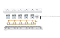 Huntkey توصيلة كهرباء بـ 5 مخارج 5 أمتار طراز DMB501 Huntkey DMB501 5-Outlet Universal Power Strip with Surge Protection - 2500W, 5m