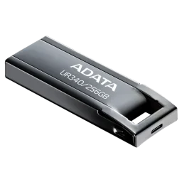 إيه داتا UR340 256 جيجابايت يو إس بي 3.2 الجيل الأول فلاش درايف معدني - أسود ADATA UR340 256GB USB 3.2 Gen 1 Metal Flash Drive - Black