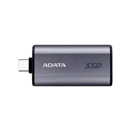 إي داتا SC750 1 تيرابايت يو إس بي-سي 3.2 Gen 2 SSD خارجي محمول مدمج - تيتانيوم أسود ADATA SC750 1TB USB-C 3.2 Gen 2 Compact Portable External SSD - Black Titanium