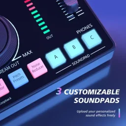 ماونو ميكسر بودكاست AMC2 Neo - أسود MAONO MaonoCaster AMC2 Neo USB Audio Mixer and Interface for Streaming and Podcasting - Black