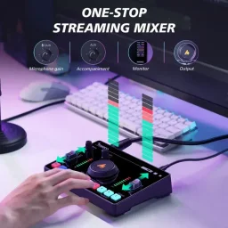 ماونو ميكسر بودكاست AMC2 Neo - أسود MAONO MaonoCaster AMC2 Neo USB Audio Mixer and Interface for Streaming and Podcasting - Black