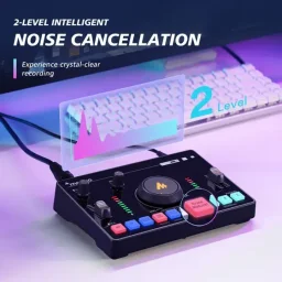 ماونو ميكسر بودكاست AMC2 Neo - أسود MAONO MaonoCaster AMC2 Neo USB Audio Mixer and Interface for Streaming and Podcasting - Black