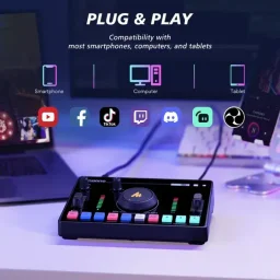 ماونو ميكسر بودكاست AMC2 Neo - أسود MAONO MaonoCaster AMC2 Neo USB Audio Mixer and Interface for Streaming and Podcasting - Black
