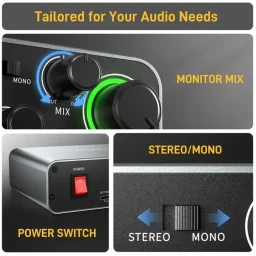 ماونو AU-PM500T ميكروفون استوديو مكثف قلبي احترافي إكس إل آر - أسود MAONO AU-PM500T Professional 34mm Large-Diaphragm Cardioid XLR Condenser Studio Microphone Kit - Black