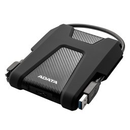 إي داتا HD680 محرك أقراص صلبة خارجي مقاوم للصدمات 2 تيرابايت USB 3.2 Gen 1 - أسود ADATA HD680 2TB USB 3.2 Gen 1 Shock-Resistant External Hard Drive - Black