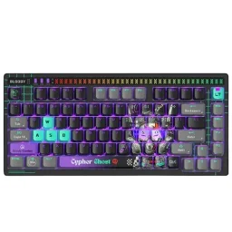 بلودي لوحة مفاتيح ألعاب AT75 - Cypher Ghost Bloody AT75 75% RGB Alpha Optical Switch Gaming Keyboard - Cypher Ghost