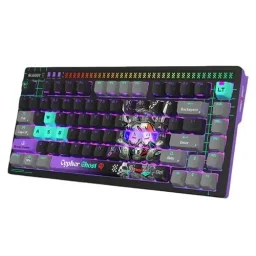بلودي لوحة مفاتيح ألعاب AT75 - Cypher Ghost Bloody AT75 75% RGB Alpha Optical Switch Gaming Keyboard - Cypher Ghost