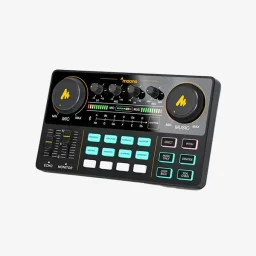 ماونو ستوديو إنتاج البودكاست AU-AM200 MAONO MaonoCaster Lite AU-AM200 Portable All-in-One Podcast Audio Mixer and Interface - Black