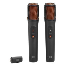JBL ميكروفونات كاريوكي لاسلكية مزدوجة EasySing Mics مدعومة بالذكاء الاصطناعي مع إزالة الصوت في الوقت الفعلي - أسود JBL EasySing Mics Dual Wireless AI Karaoke Microphone Set with Real-Time Vocal Removal - Black