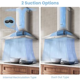 مرشحة  مطبخ جداري من ماركة Amzchef wall-mounted range hood