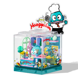 مكعبات هانغيودون المصغرة داخل صندوق عرض شفاف Hangyodon Mini Building Blocks in Clear Display Case