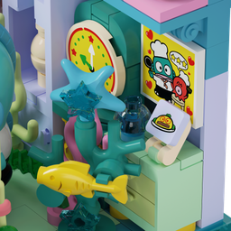 مكعبات هانغيودون المصغرة داخل صندوق عرض شفاف Hangyodon Mini Building Blocks in Clear Display Case