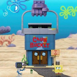 مطعم شمشون – سبونج بوب – مجسم بناء مكعبات SpongeBob Chum Bucket Building Blocks Set