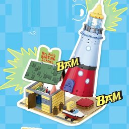 مكعبات سبونج بوب – مدرسة قيادة السيدة بف مع المنارة SpongeBob Mrs. Puff's Boating School and Lighthouse Building Blocks