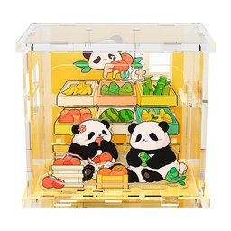 صندوق مفاجآت بازل الباندا – مشهد مصغّر Panda Miniature Scene Puzzle Mystery Box