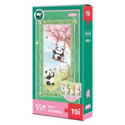 بازل باندا داخل إطار أكريليك – 55 قطعة Panda Acrylic Frame Puzzle - 55 Pieces