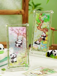 بازل باندا داخل إطار أكريليك – 55 قطعة Panda Acrylic Frame Puzzle - 55 Pieces