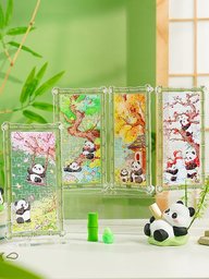 بازل باندا داخل إطار أكريليك – 55 قطعة Panda Acrylic Frame Puzzle - 55 Pieces