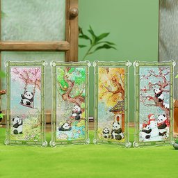 بازل باندا داخل إطار أكريليك – 55 قطعة Panda Acrylic Frame Puzzle - 55 Pieces