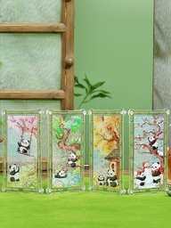 بازل باندا داخل إطار أكريليك – 55 قطعة Panda Acrylic Frame Puzzle - 55 Pieces