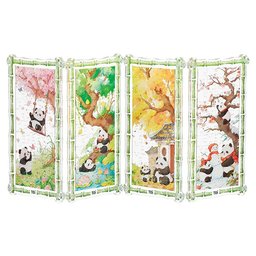 بازل باندا داخل إطار أكريليك – 55 قطعة Panda Acrylic Frame Puzzle - 55 Pieces