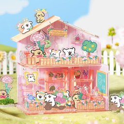 بيت الجرو الوردي – بازل أكريليك ثلاثي الأبعاد 76 قطعة Pink Puppy House 3D Acrylic Puzzle - 76 Pieces