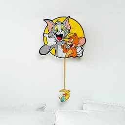 ساعة حائط توم وجيري – بازل خشبي 220 قطعة Tom and Jerry Wooden Puzzle Wall Clock - 220 Pieces