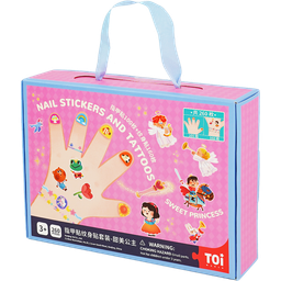 علبة ملصقات أظافر ووشوم مؤقتة – 260 قطعة Nail Stickers and Temporary Tattoos Set - 260 Pieces